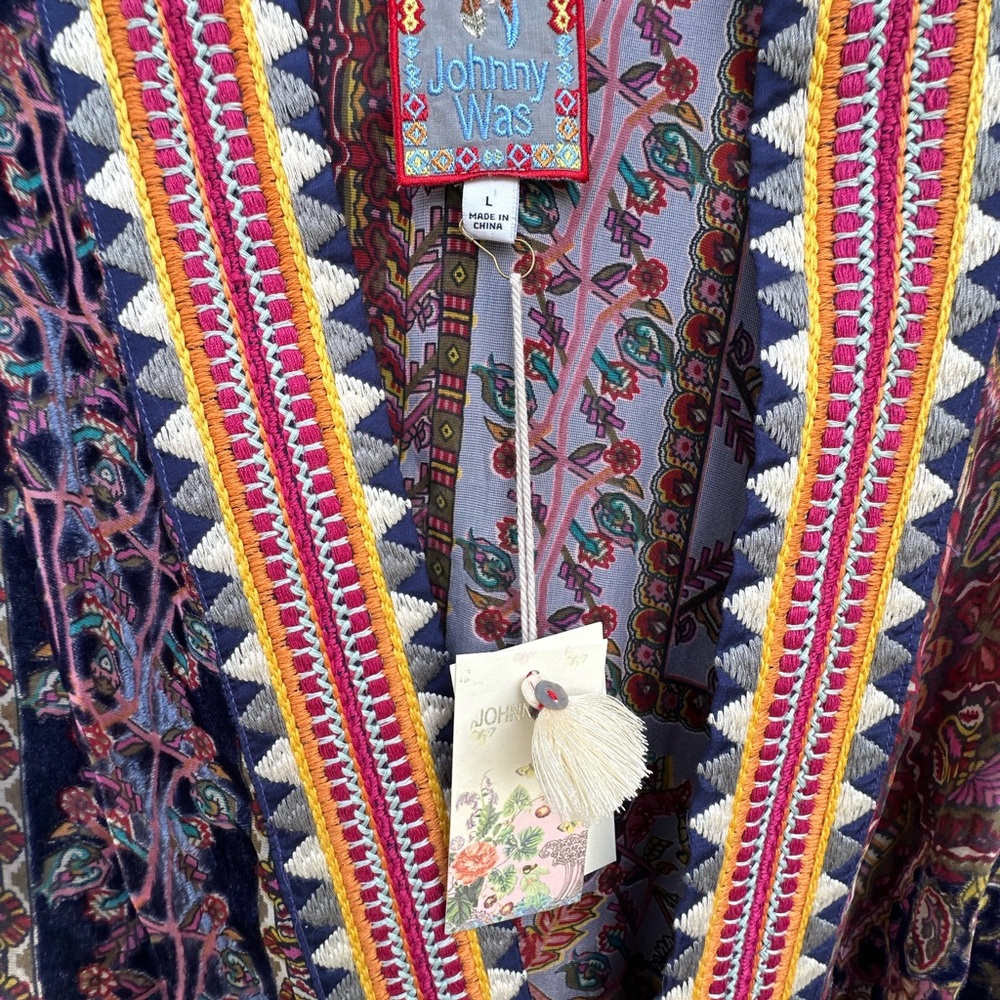 Johnny Was Multicolor Paisley Kimono - Picture 12 of 16